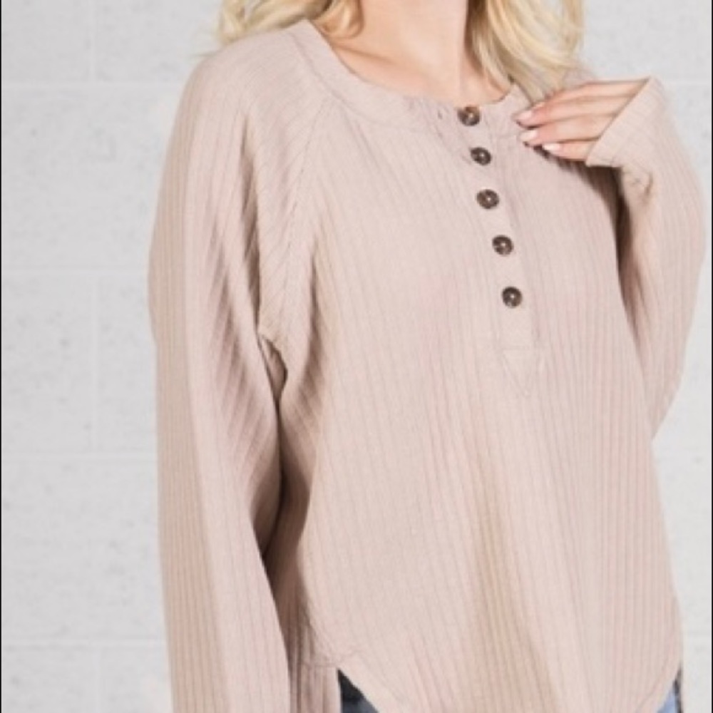 Taupe crew neck